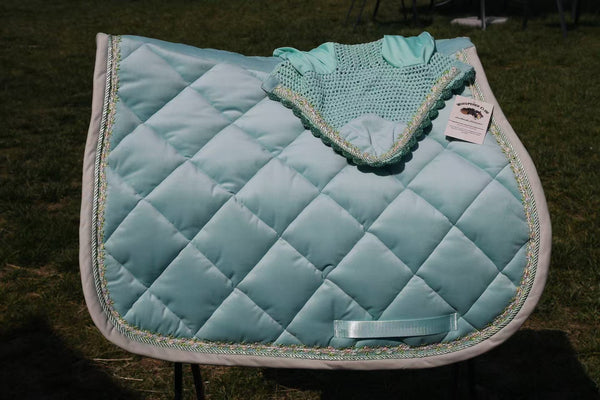 Mint green velvet